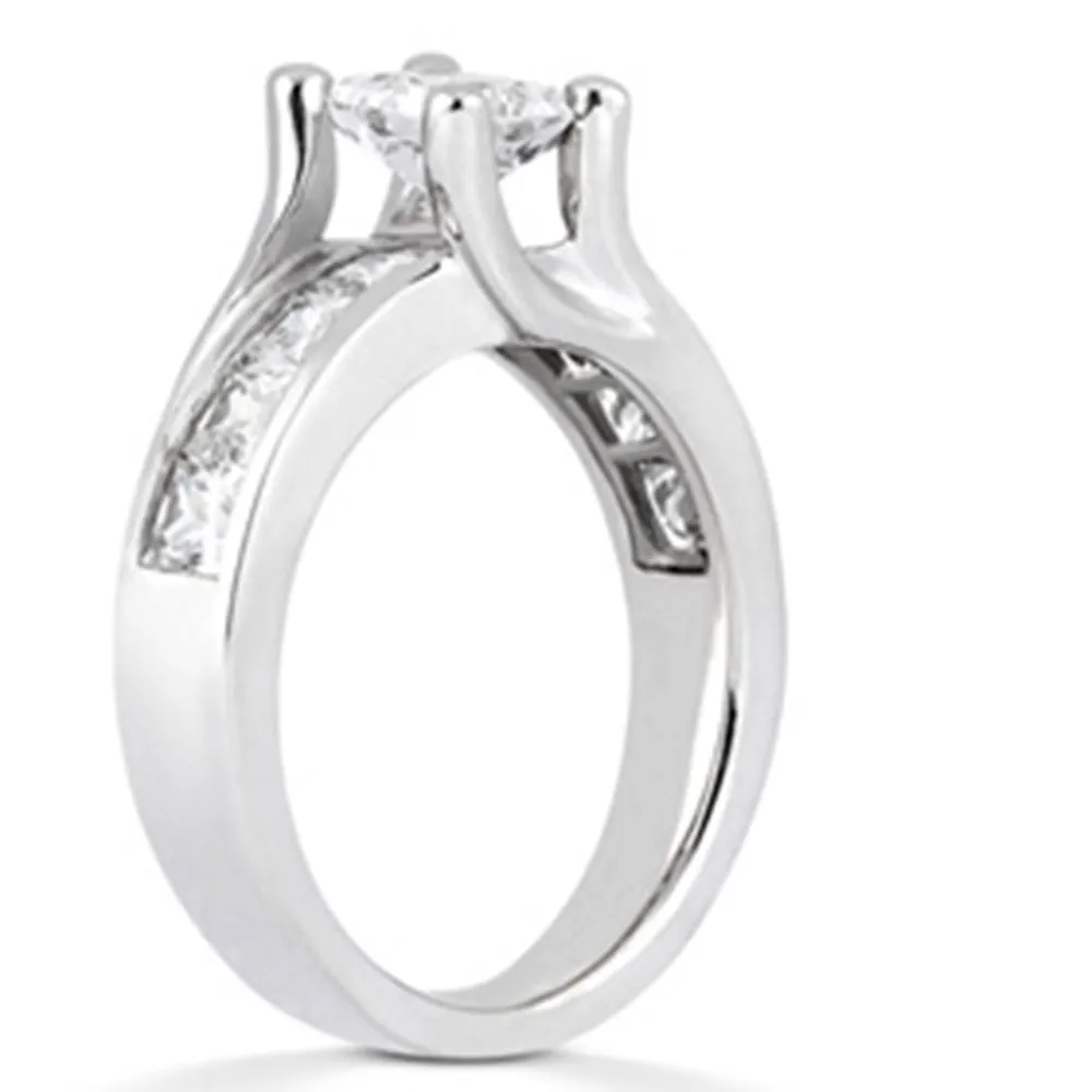 1 1/6ct Channel Set Diamond Ring 14K White Gold