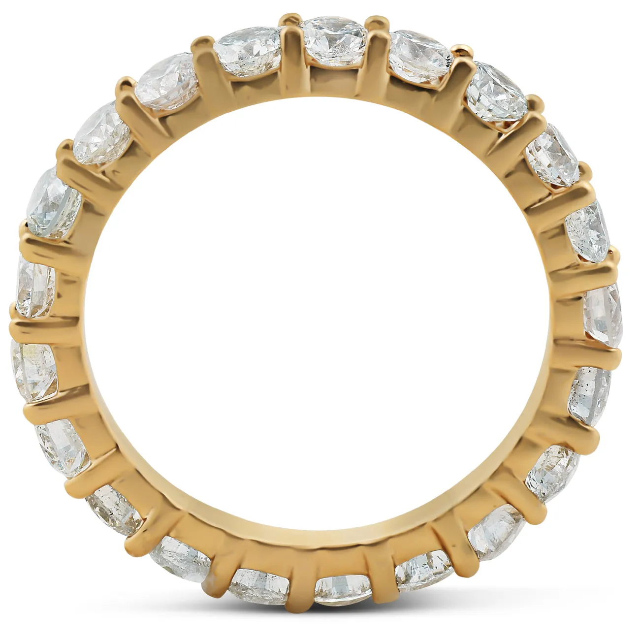 1 3/8 Ct TDW Diamond Eternity Ring Shared Prong Anniversary Band 14k Yellow Gold