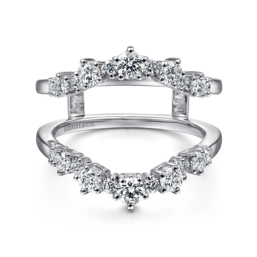 14K White Gold Diamond Ring Enhancer by Gabriel and Co.