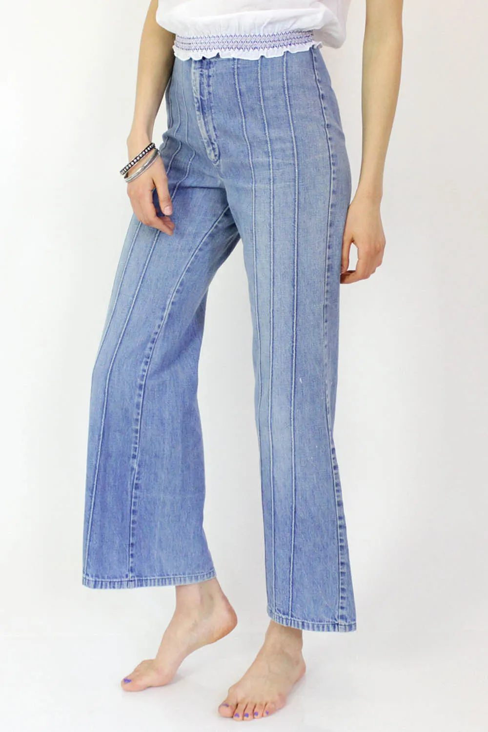 1970s High Waist Levis Denim Bell Bottoms XS