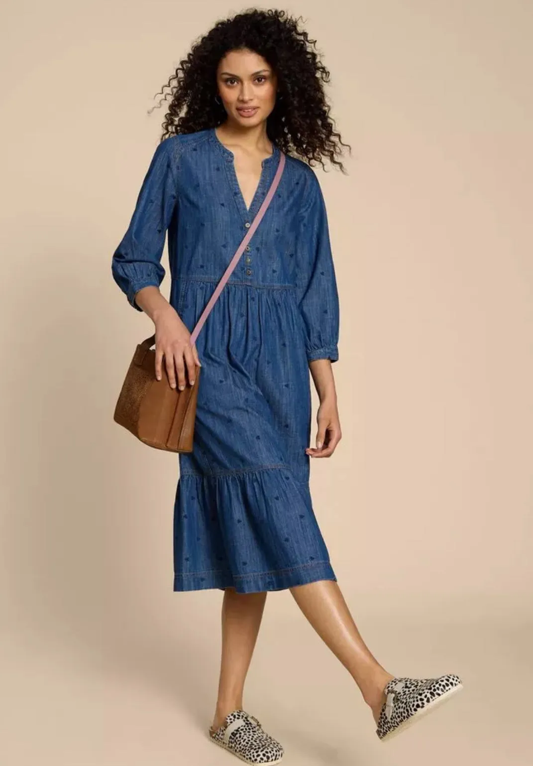 440471 Naya Denim Midi Dress