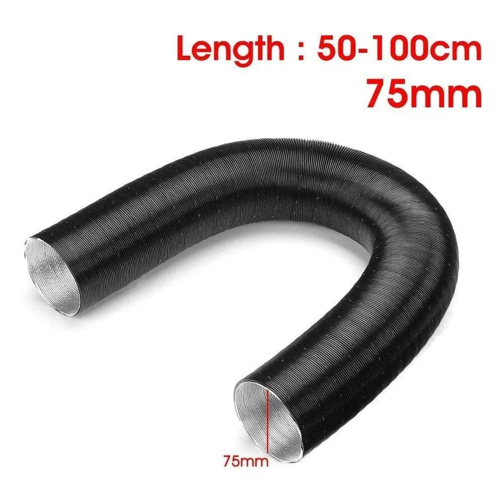 75mm Heater Duct Hose Pipe Air Vent Outlet For Diesel Parking Heater  2 Pcs Hose Clip Hot/Cold Air Ducting For Diesel Heater