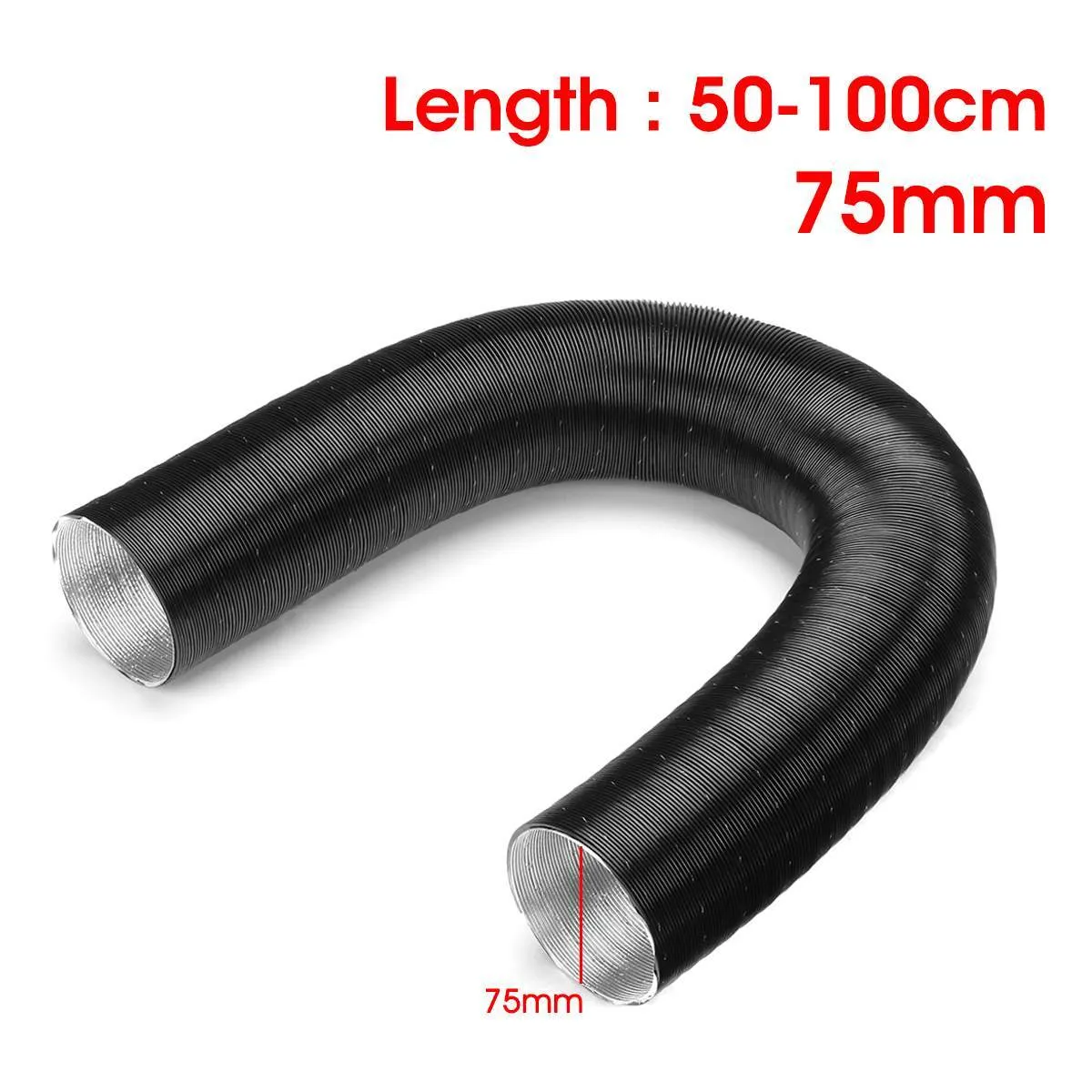 75mm Heater Duct Hose Pipe Air Vent Outlet For Diesel Parking Heater  2 Pcs Hose Clip Hot/Cold Air Ducting For Diesel Heater