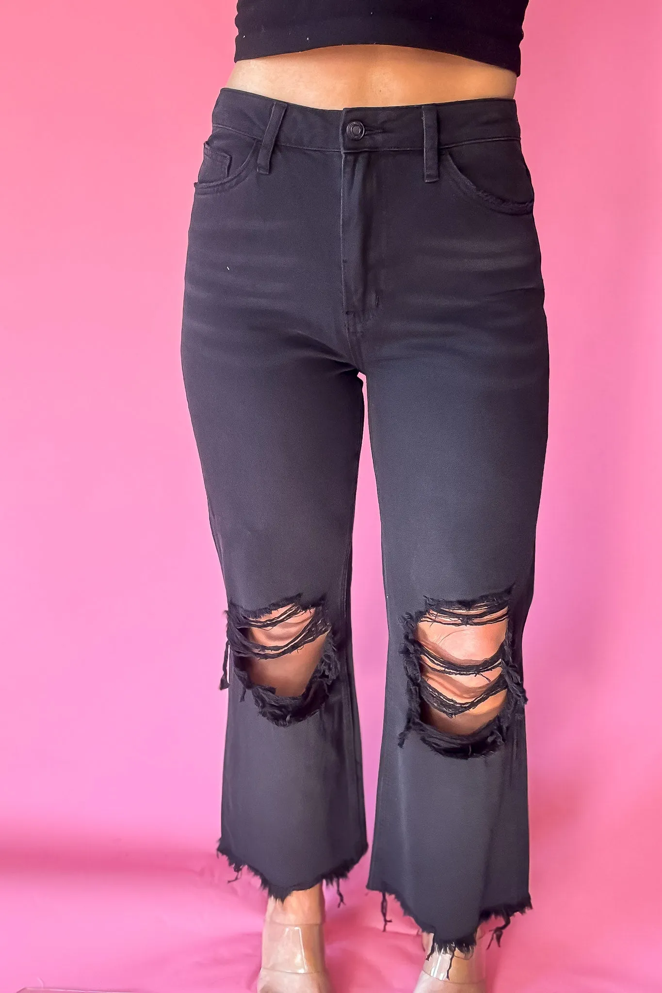 90's Vintage Crop Flare Jean