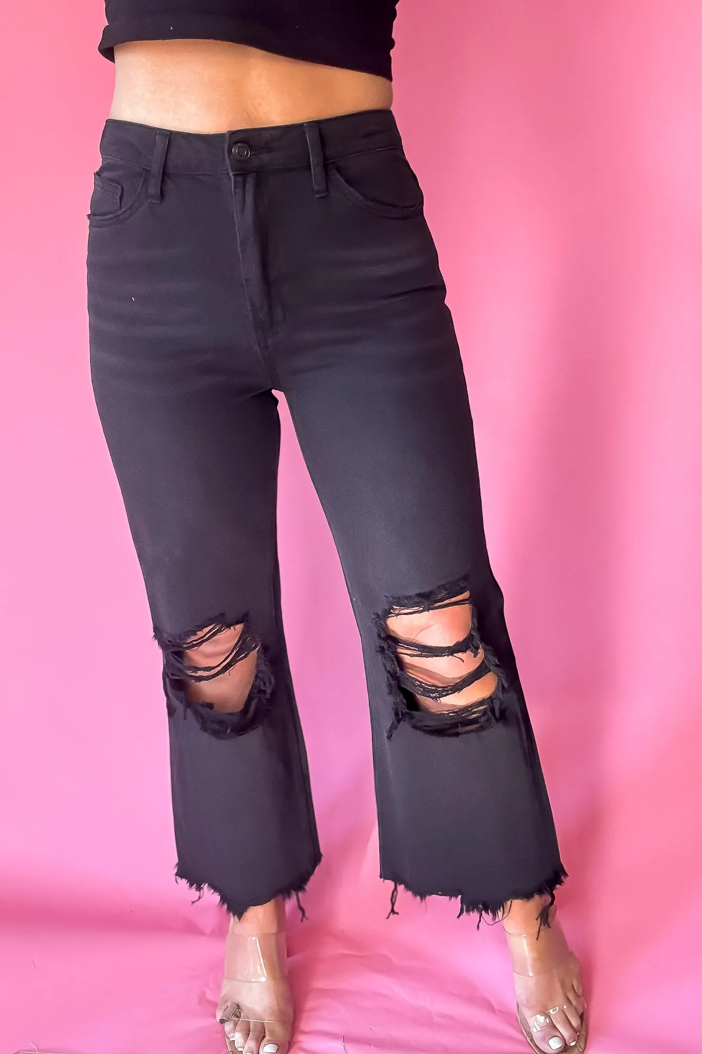 90's Vintage Crop Flare Jean