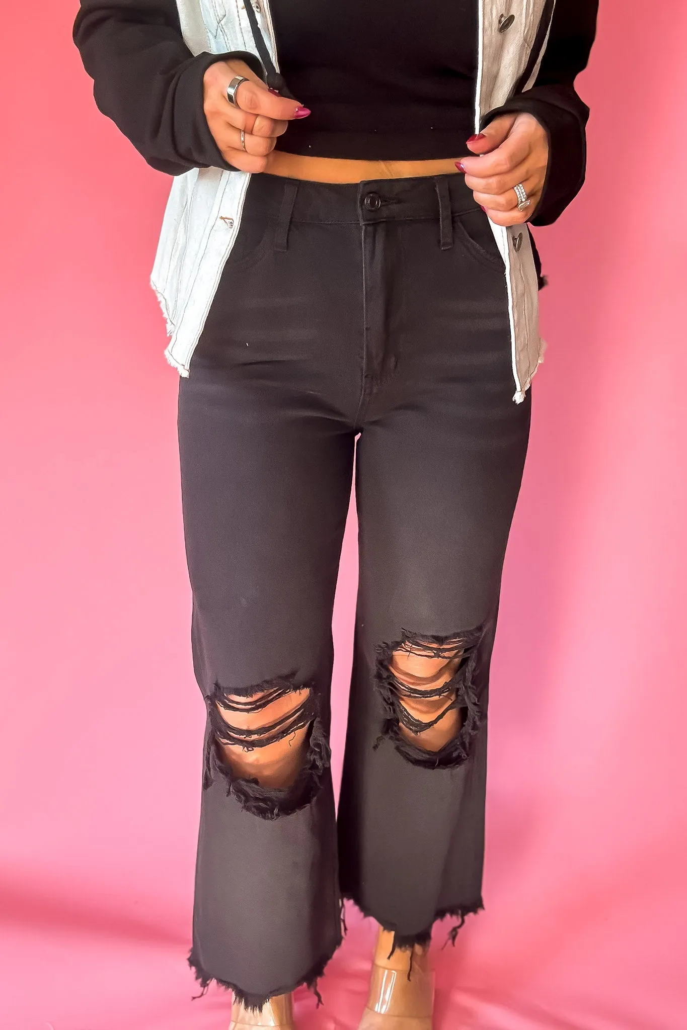 90's Vintage Crop Flare Jean