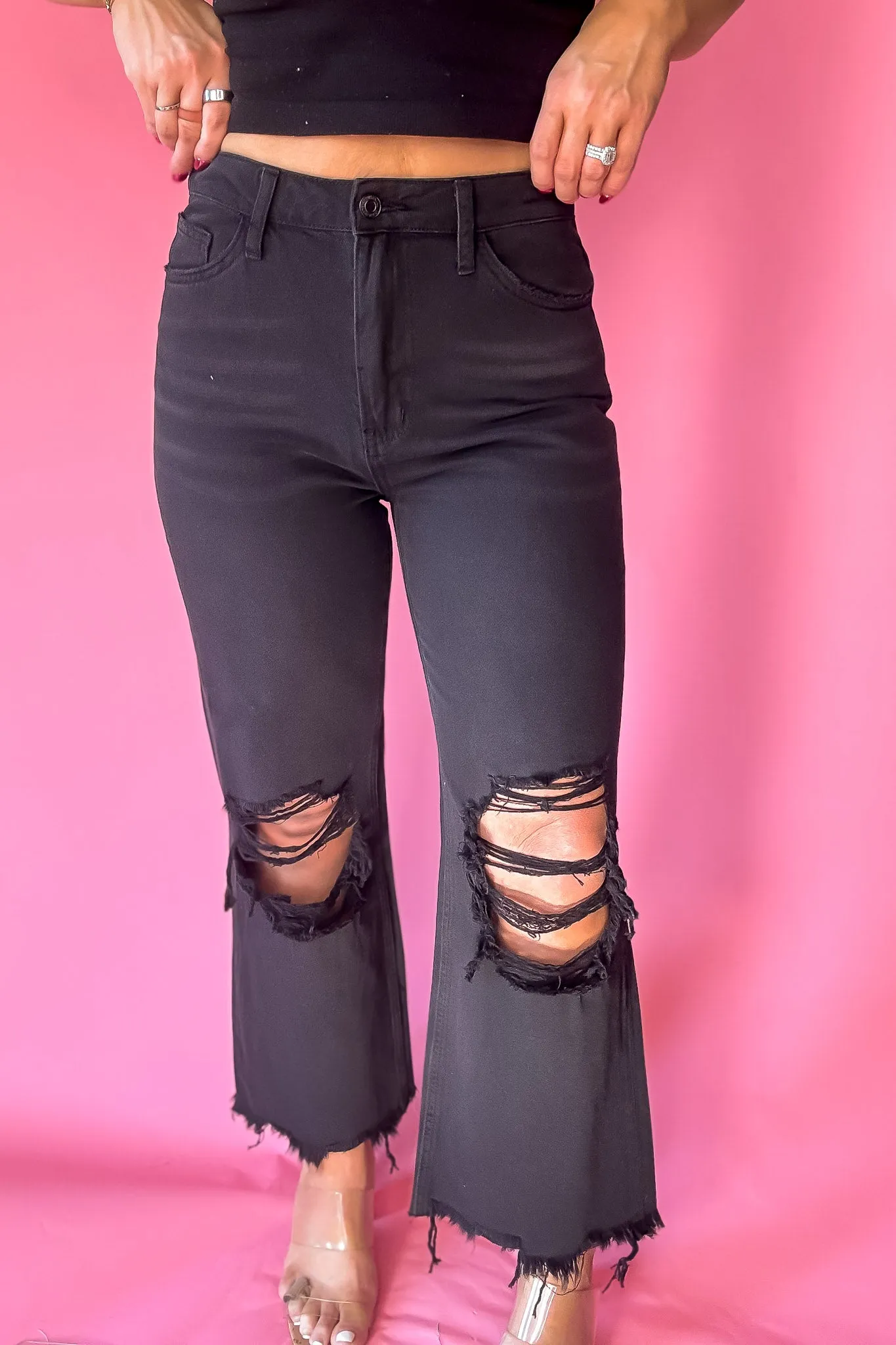 90's Vintage Crop Flare Jean