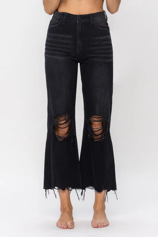 90's Vintage Crop Flare Jean