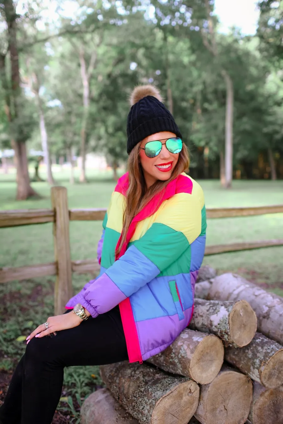 Adult Rainbow Puffer Jacket