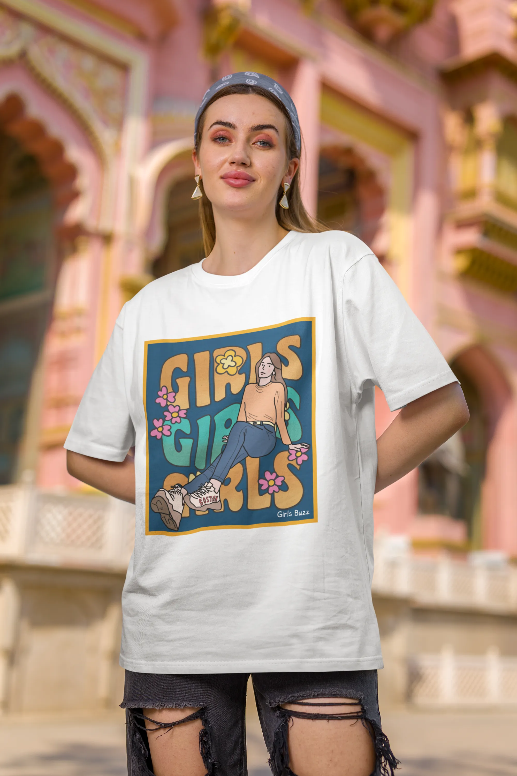 Anime Girls Oversized Tee