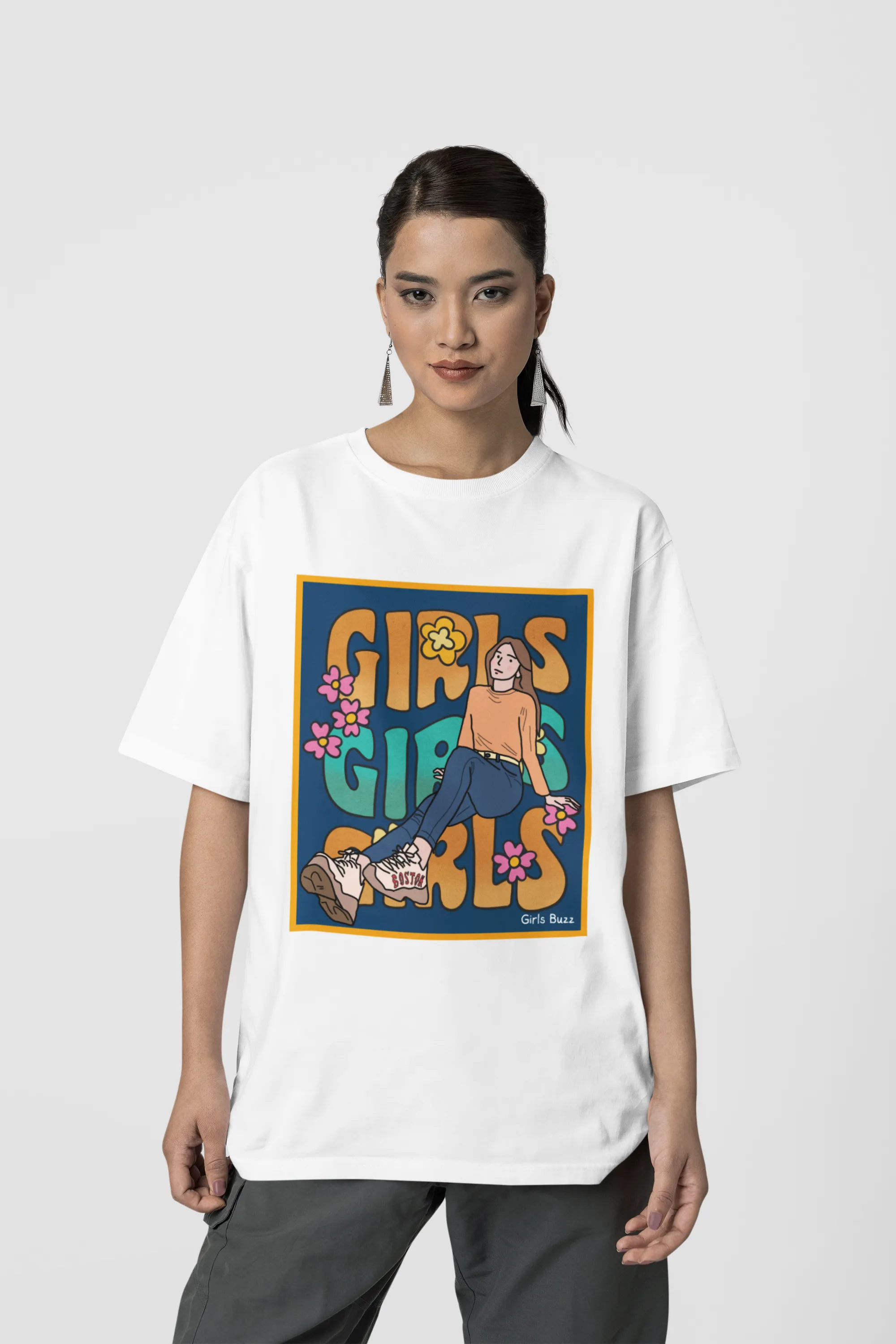 Anime Girls Oversized Tee