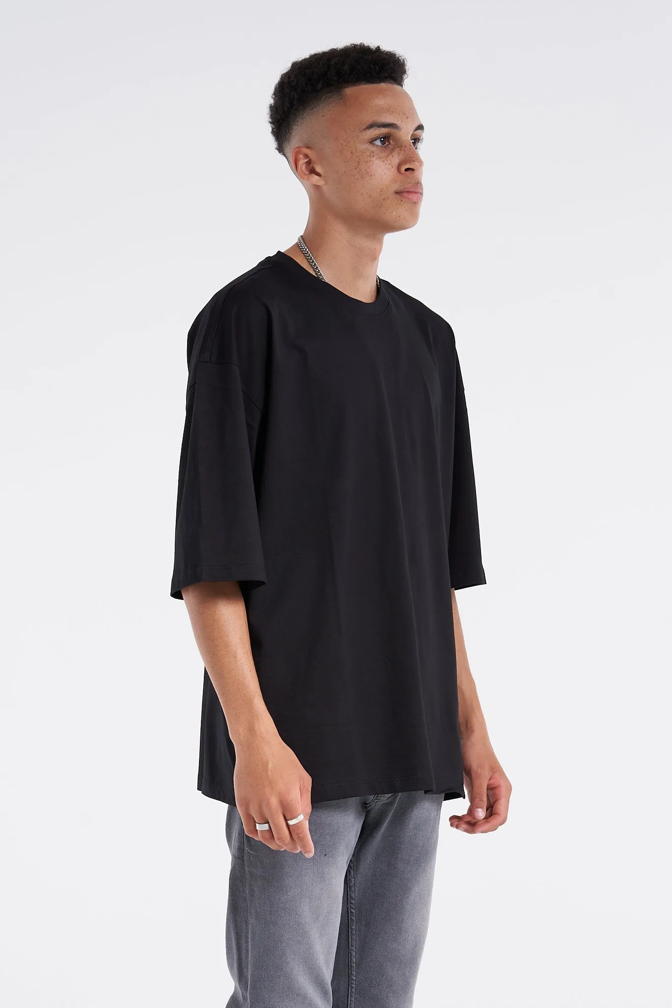 Blank Oversized Premium Tee Black