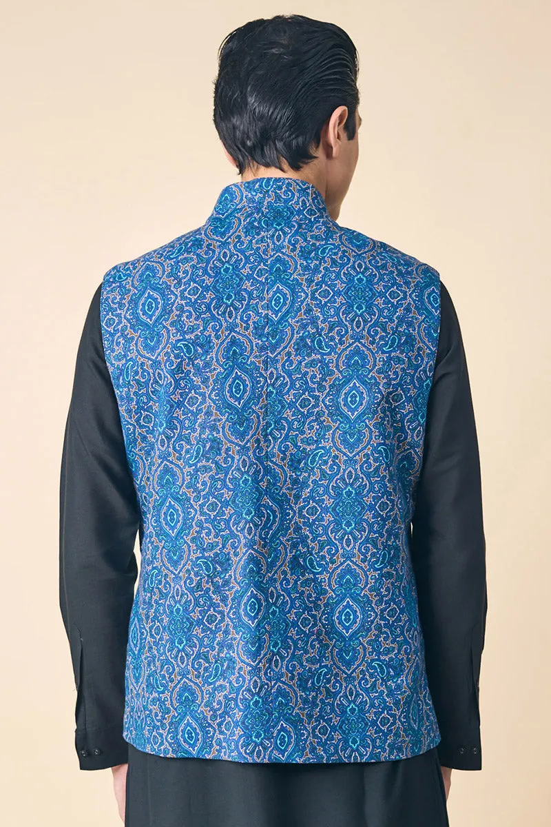 Blue Printed Bundi