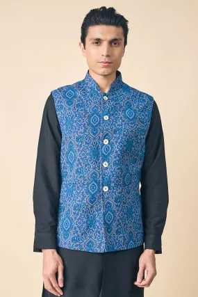 Blue Printed Bundi