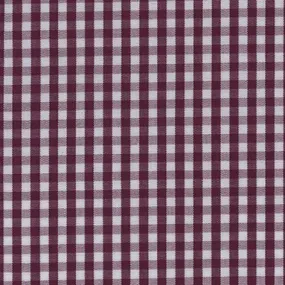 Burgundy and White Mini Check Classic Custom Shirt 100c 70*70 San468a