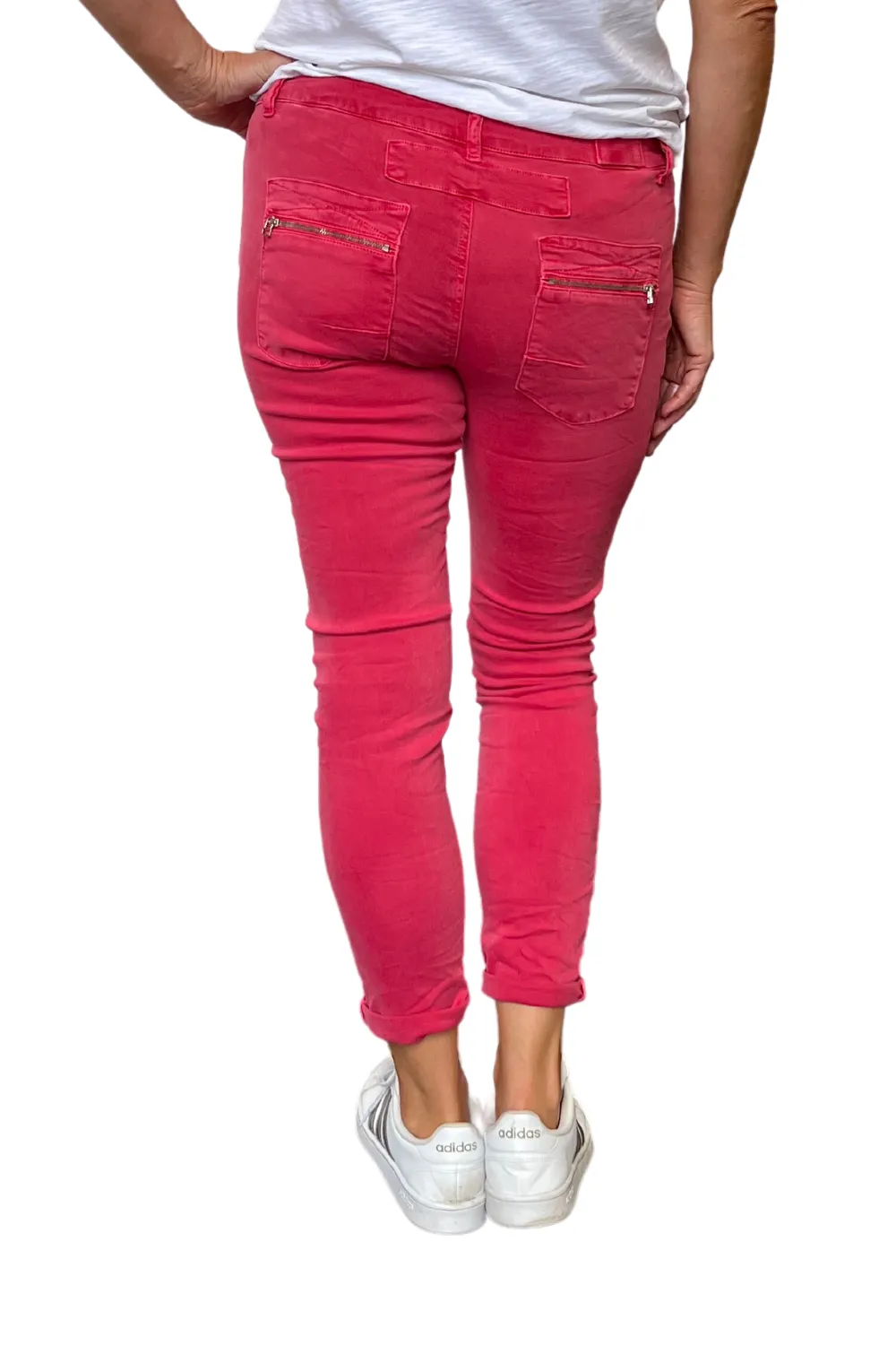 Button Fly Italian Jean | Rose Berry