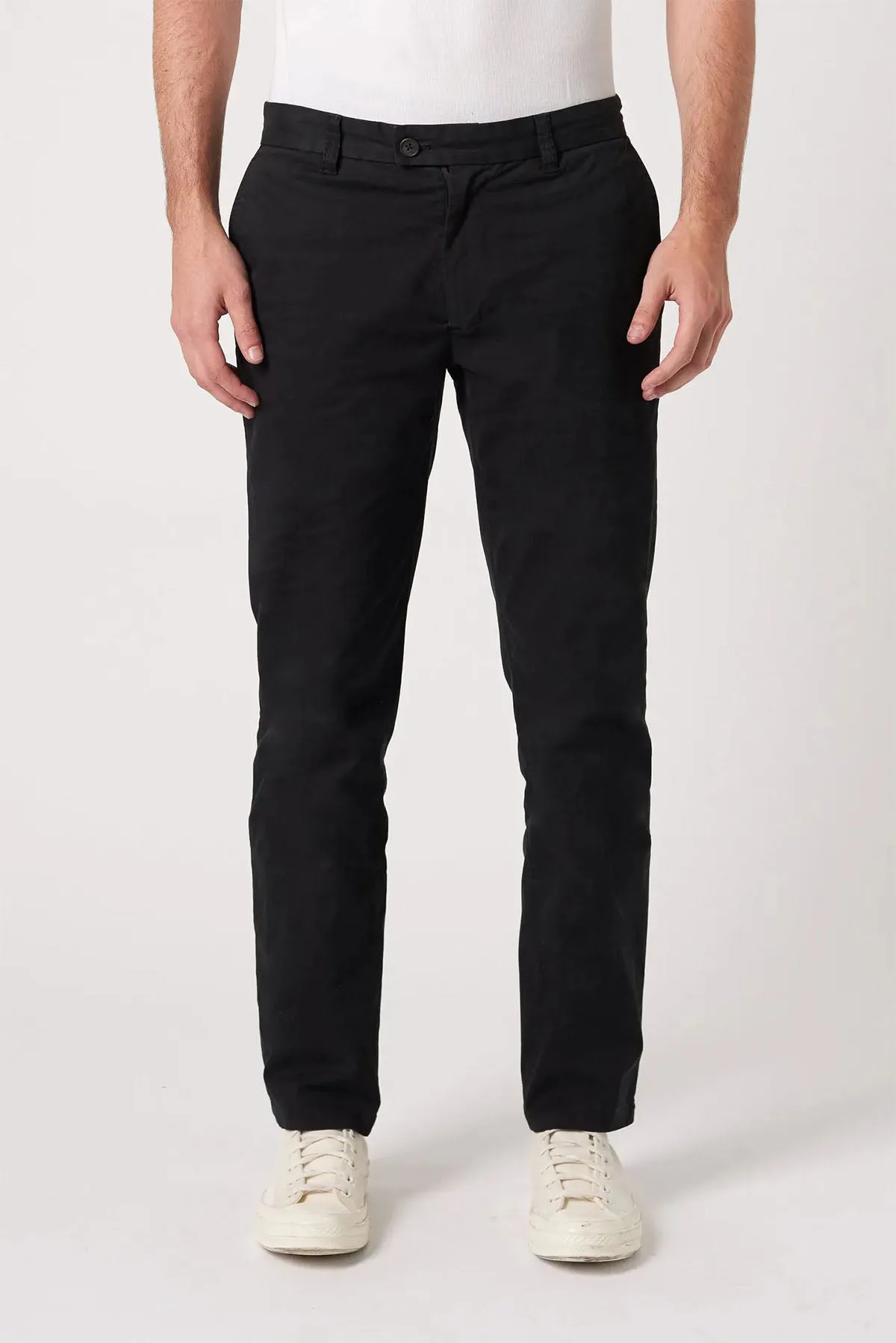 CASH WASHED TWILL PANT - BLACK