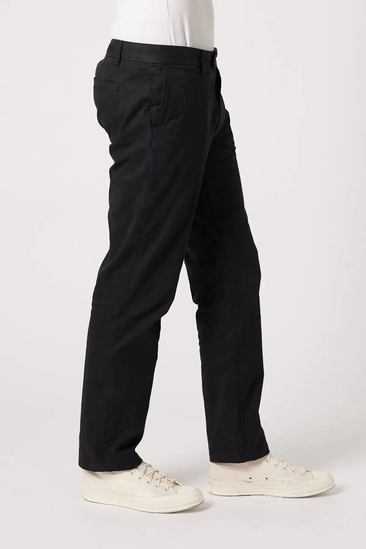 CASH WASHED TWILL PANT - BLACK