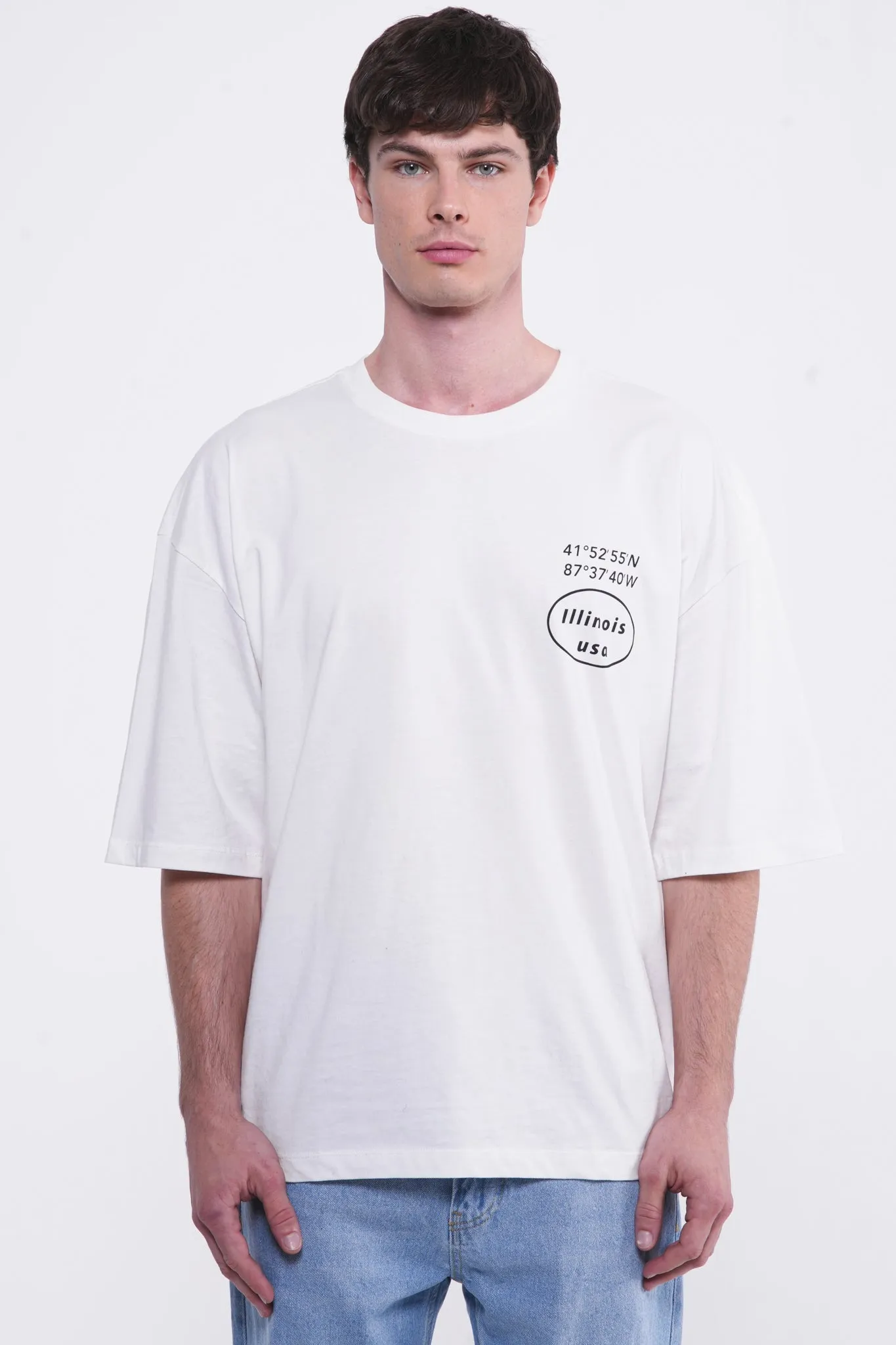 Chicago 1837 Oversized Tee White