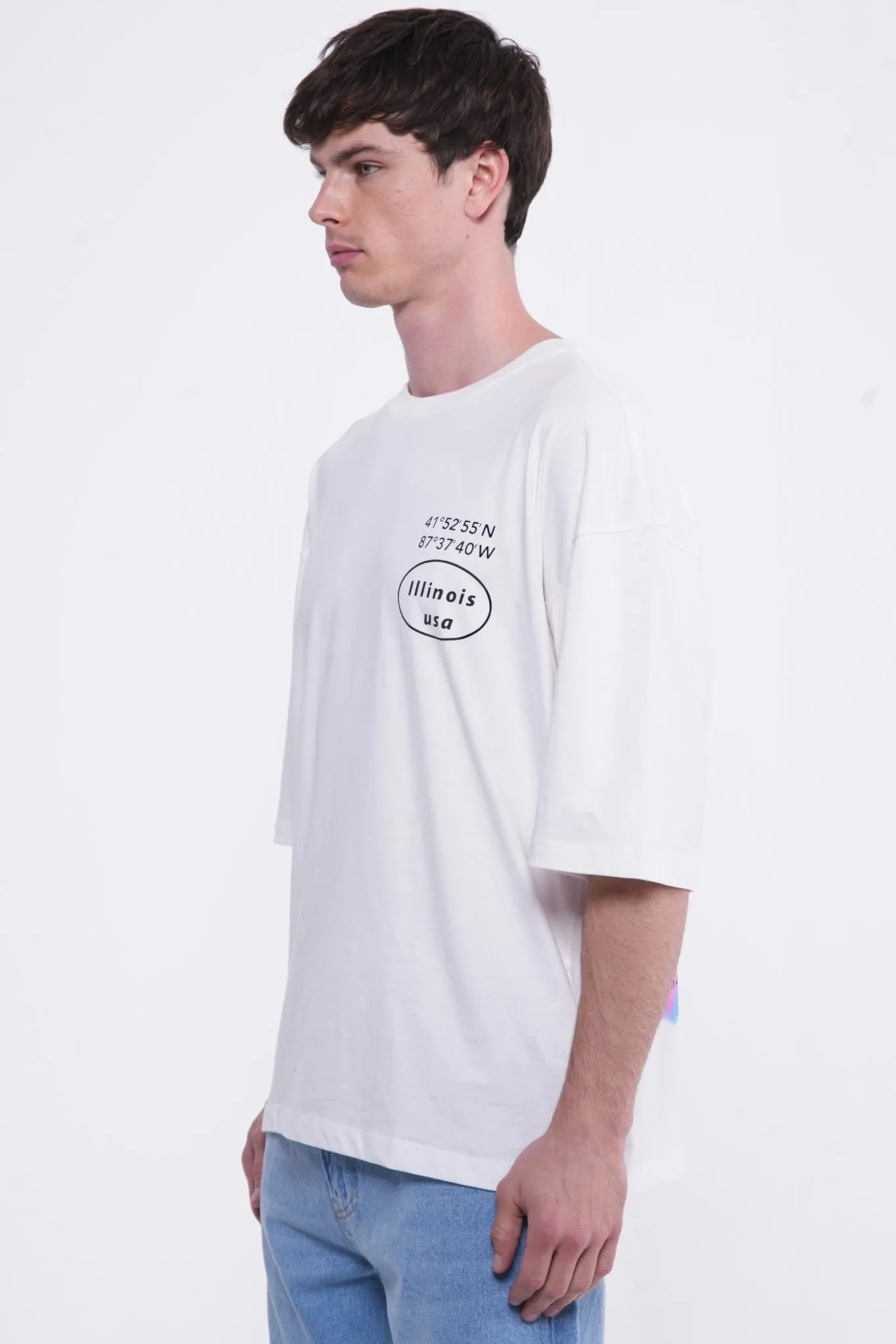 Chicago 1837 Oversized Tee White