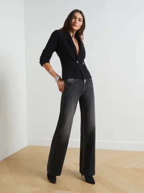 CLAYTON HIGH RISE WIDE LEG JEAN (VOLTA) - L'AGENCE