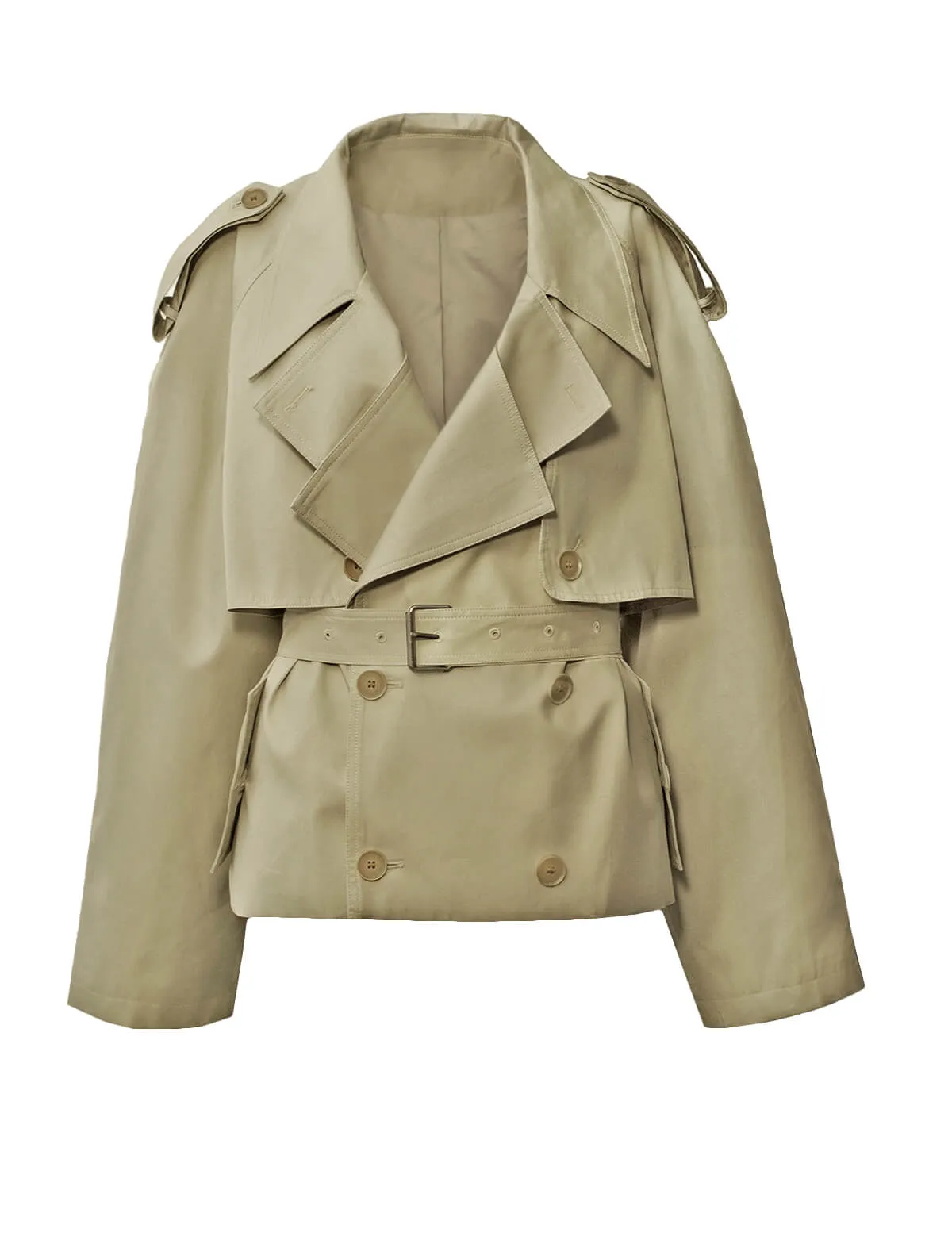 Cropped Oversize Khaki Jacket-PREORDER