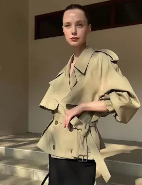 Cropped Oversize Khaki Jacket-PREORDER