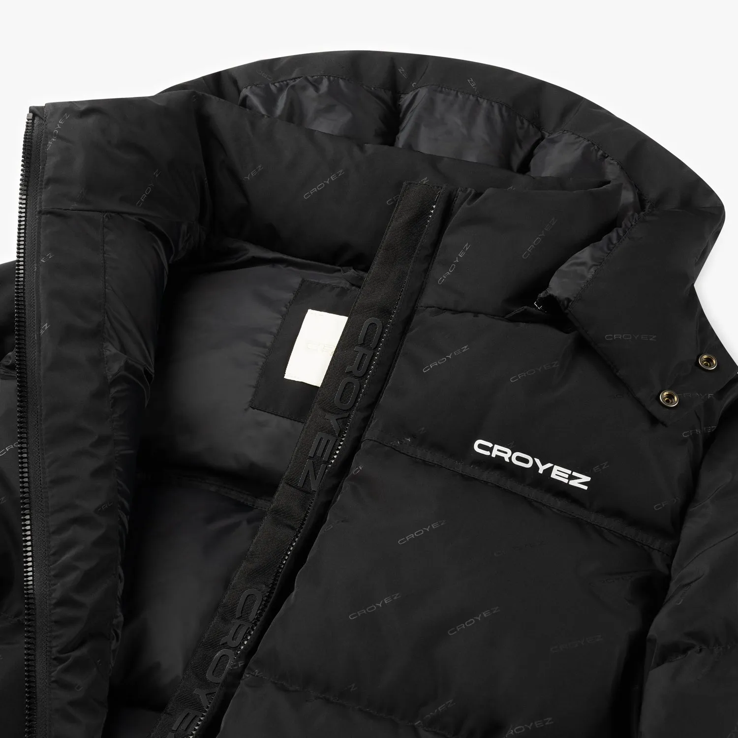 CROYEZ ALLOVER PUFFER JACKET - BLACK