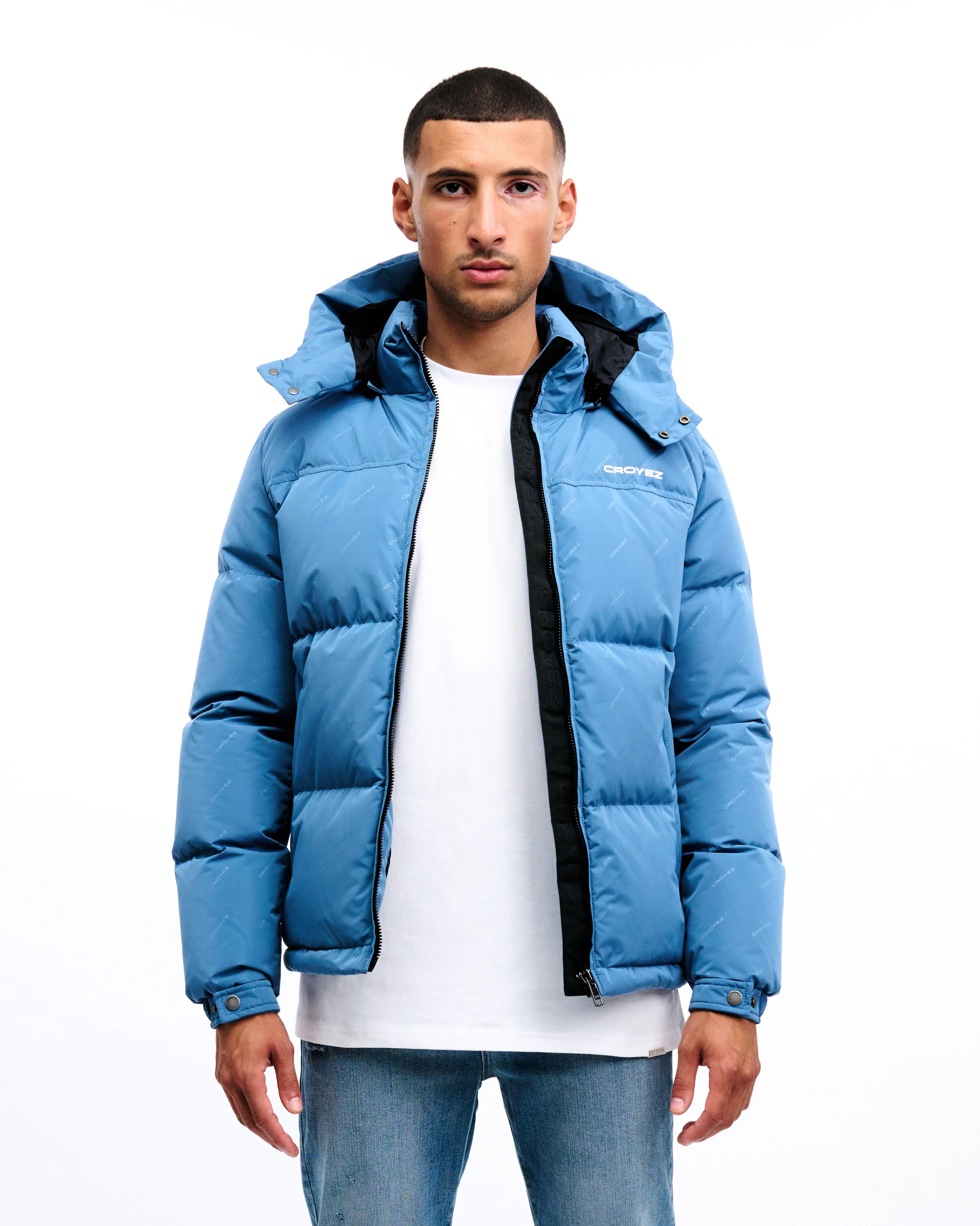 CROYEZ ALLOVER PUFFER JACKET - VINTAGE BLUE