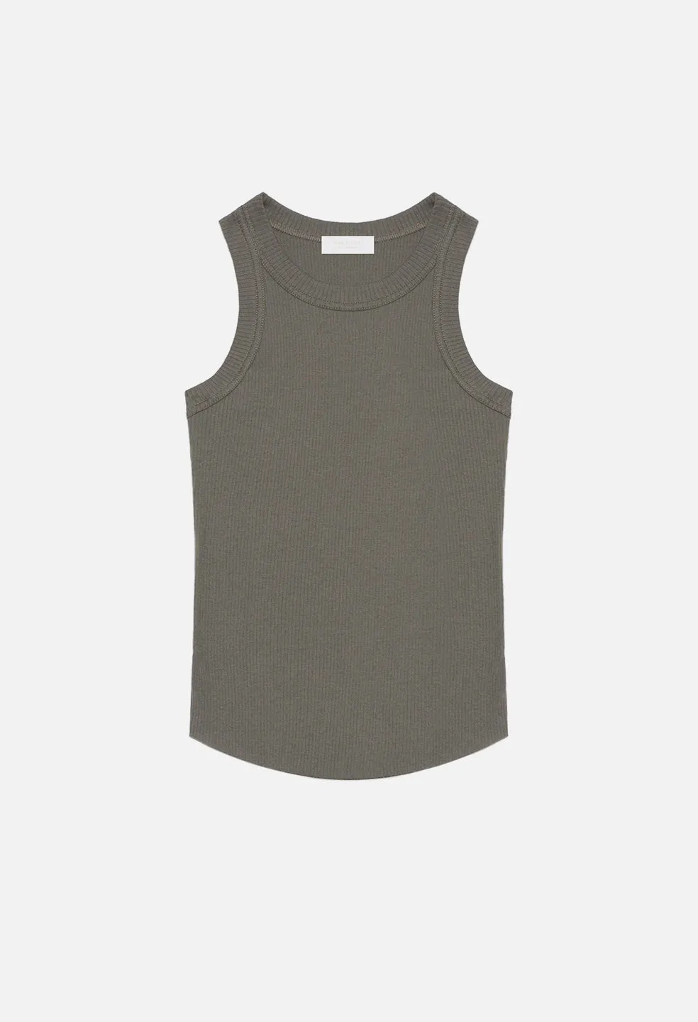 Dawn Cashmere Rib Tank / Moss Green