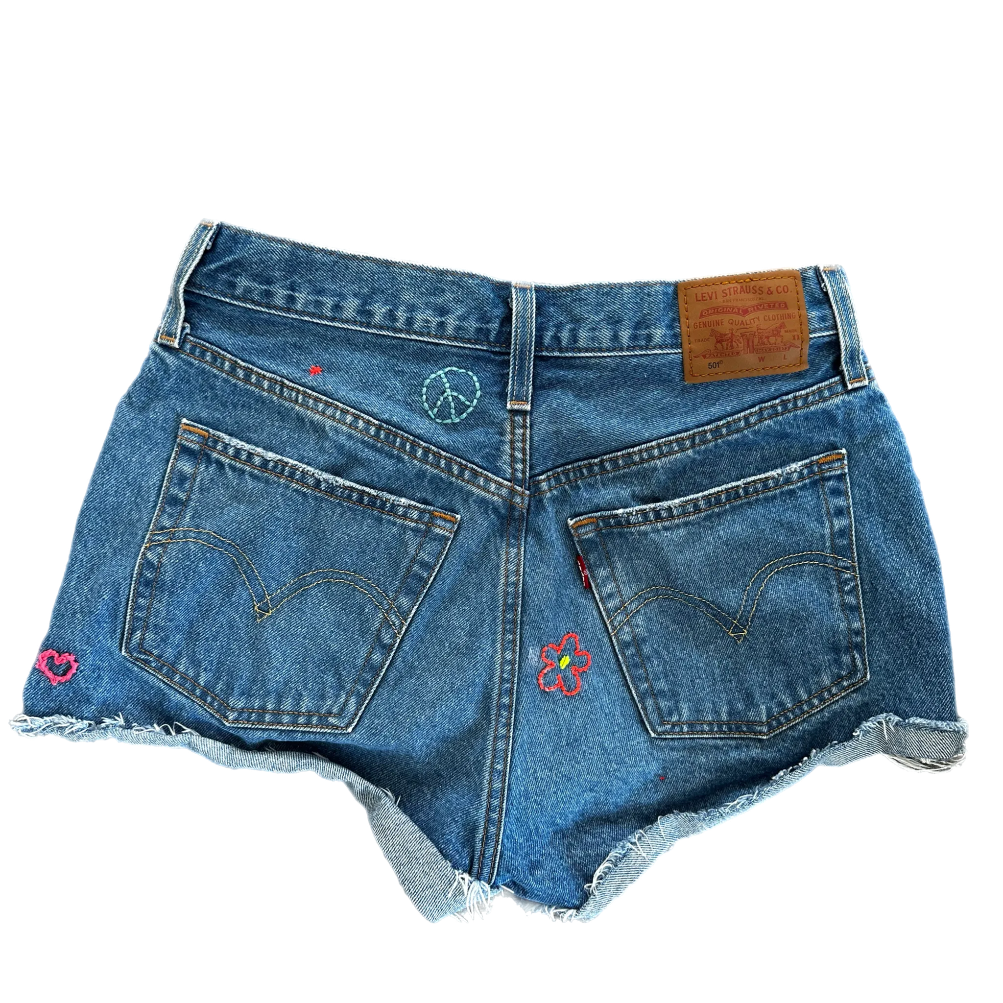 Denim Bright Hand Embroidered Shorts Levi’s 501