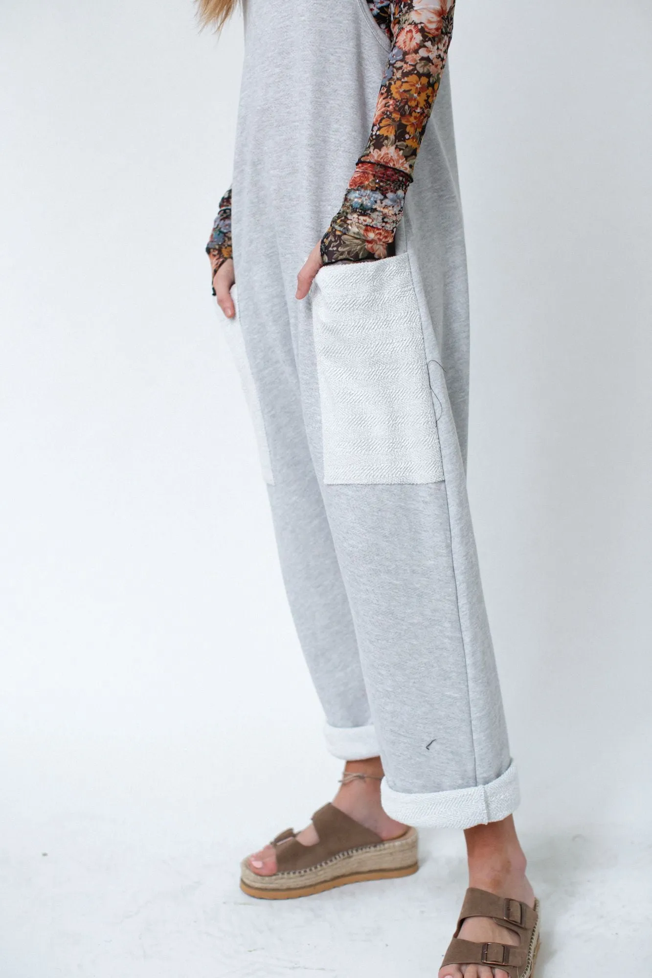 Desert Dunes Harem Jumpsuit - Heather Gray