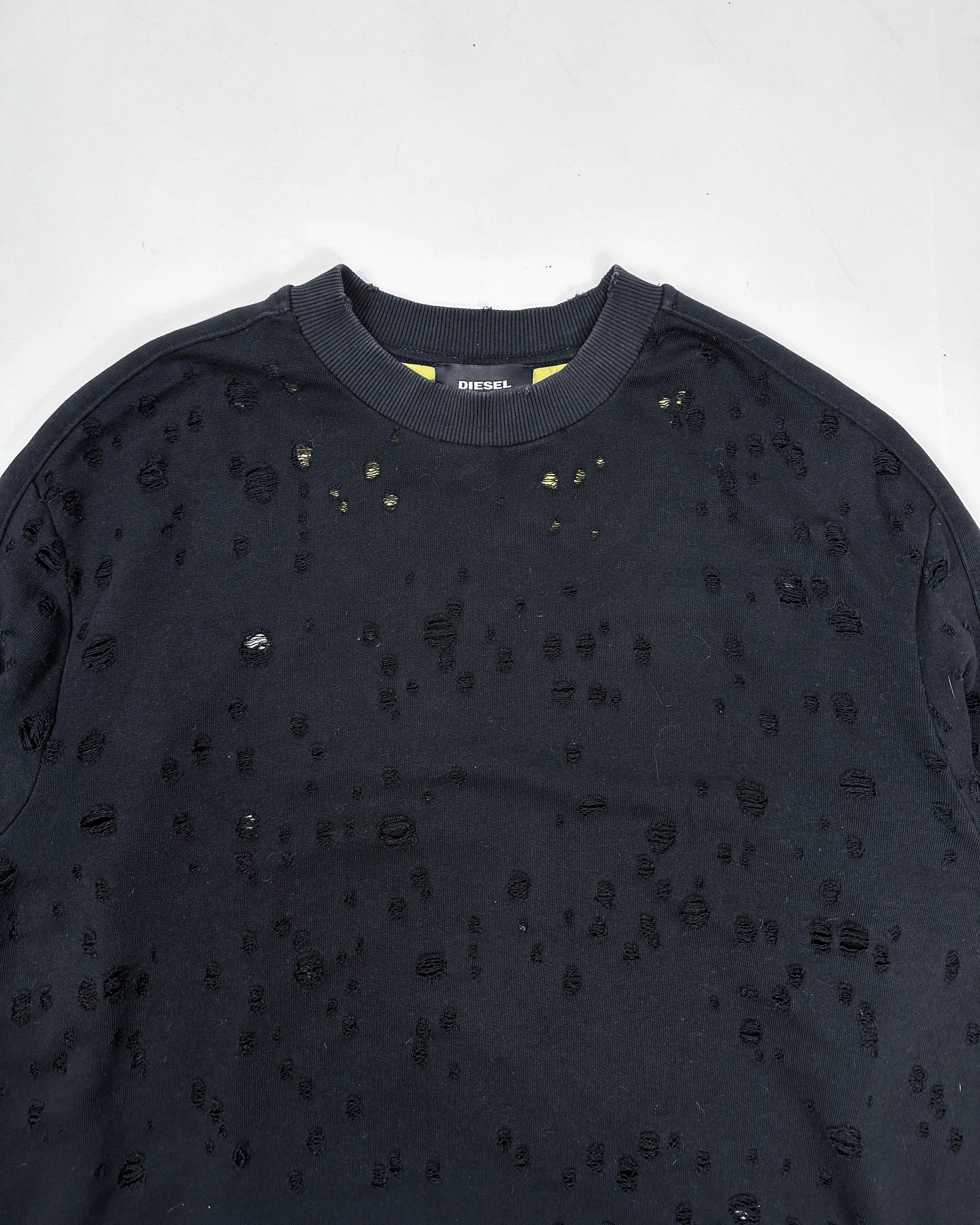 Diesel Black Destroyed Crewneck 2000's