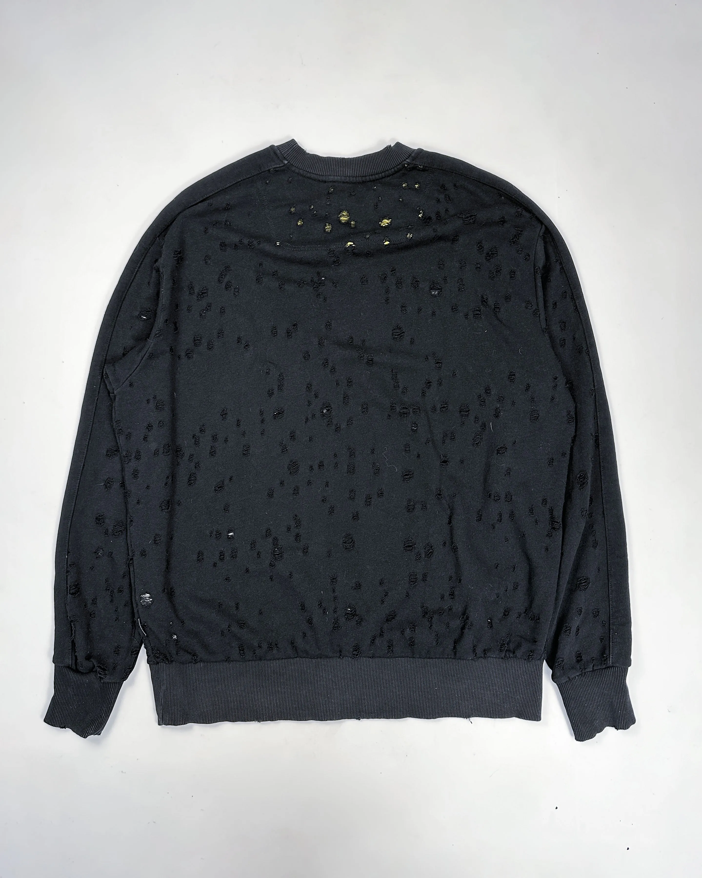 Diesel Black Destroyed Crewneck 2000's