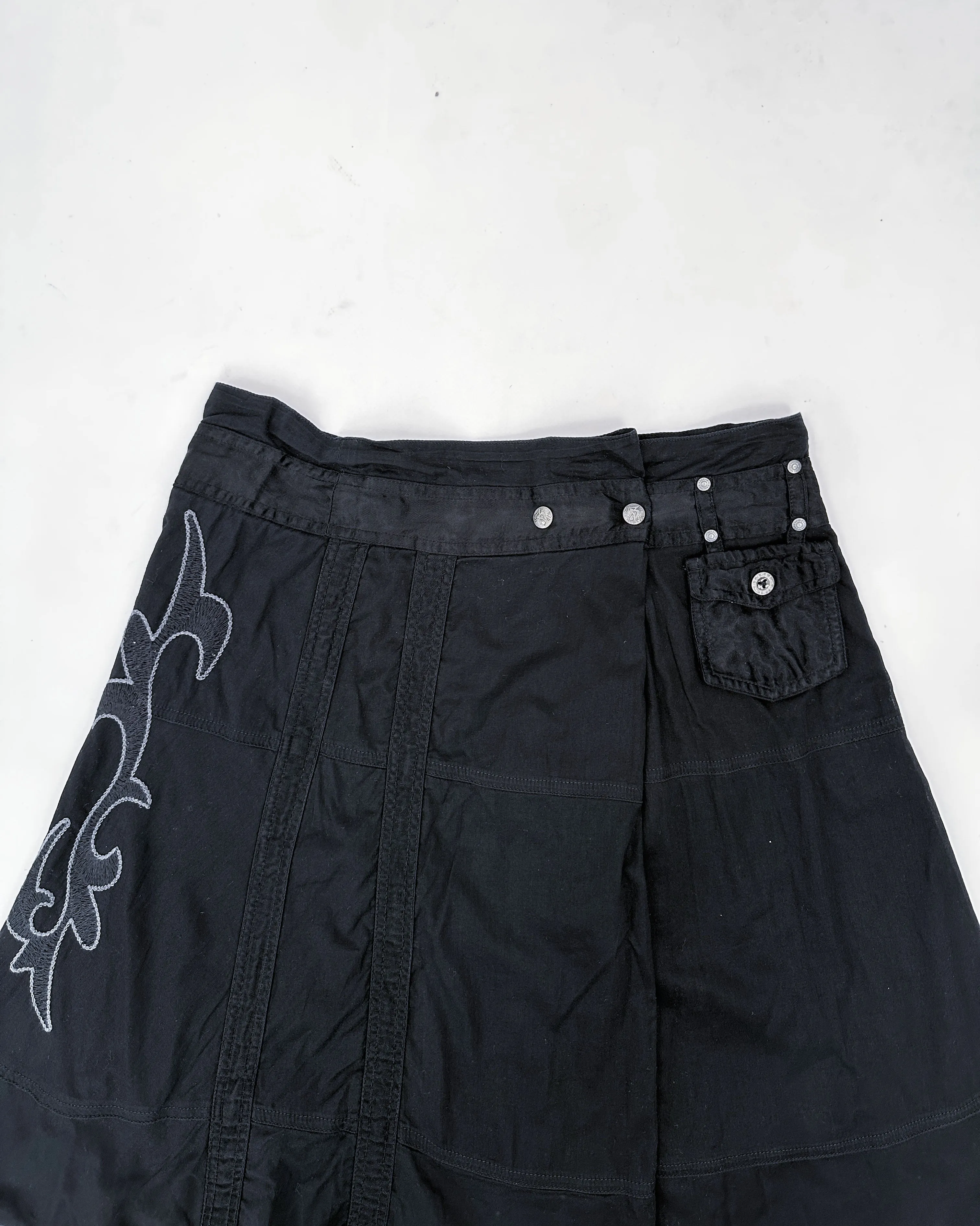 Diesel Black Flame Skirt 2000's