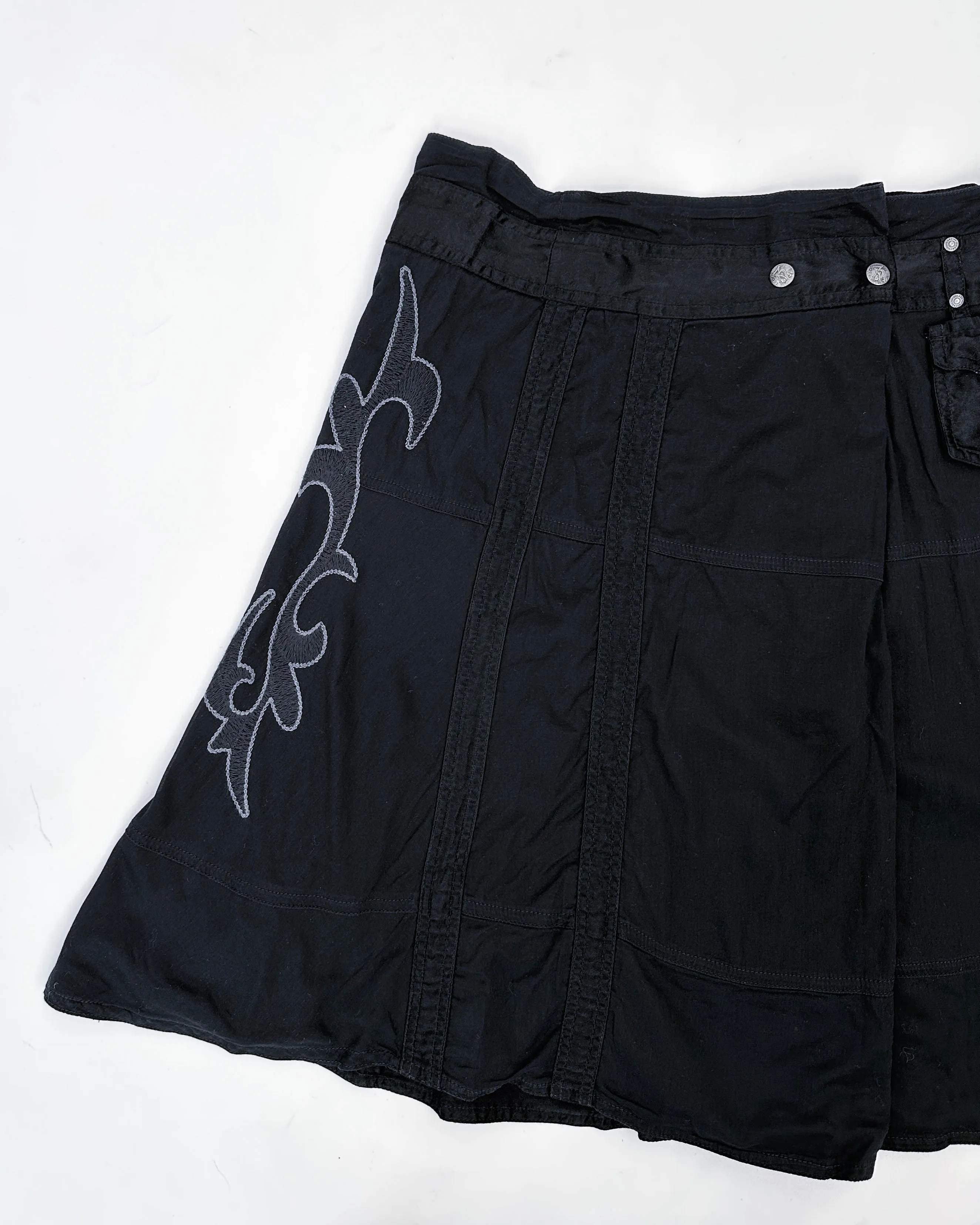 Diesel Black Flame Skirt 2000's