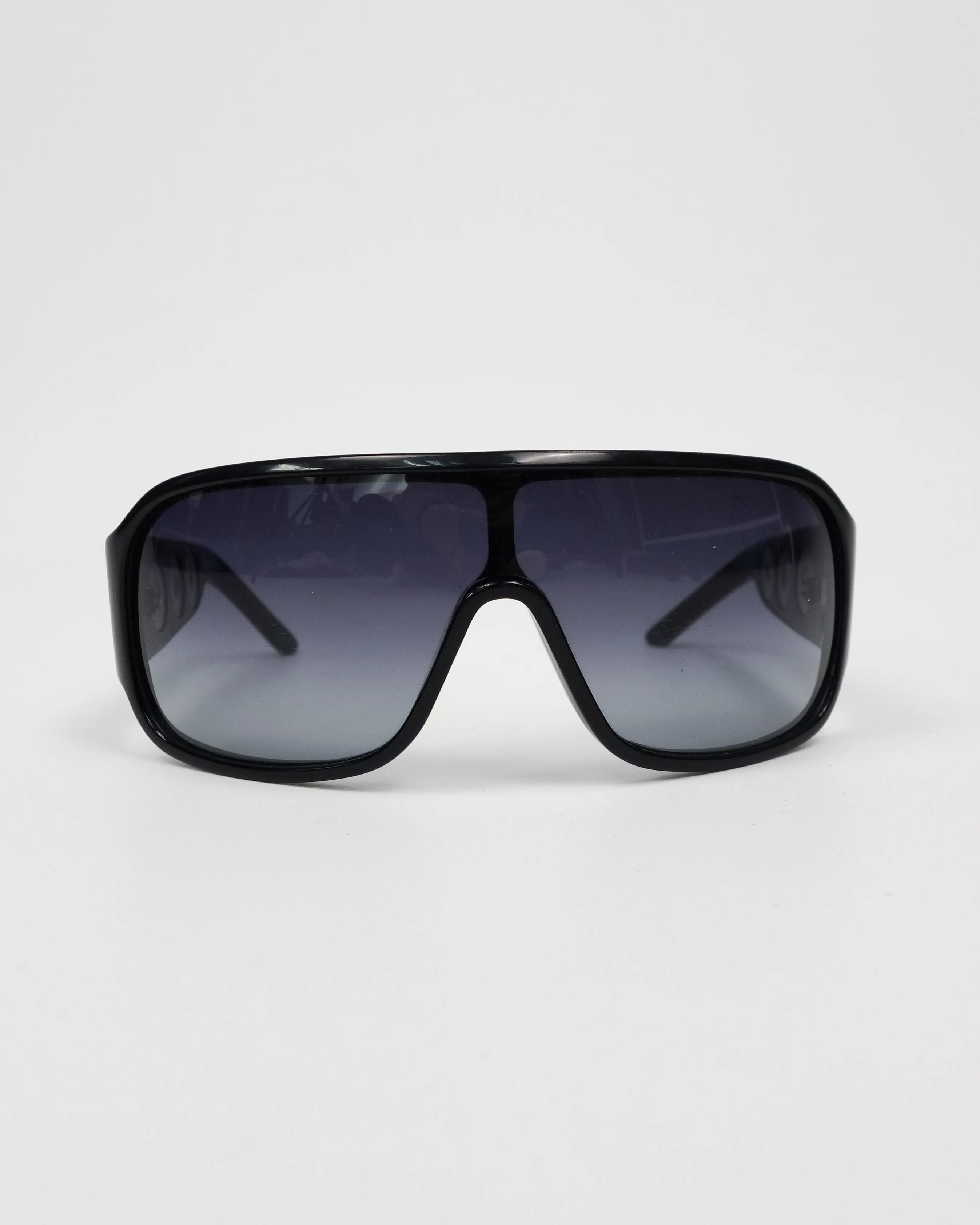 Diesel Black Mask Perforated Sunglasses 1990's