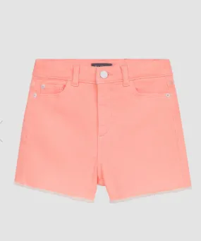 DL 1961 Lucy Hi-Rise Shorts- Neon Pink