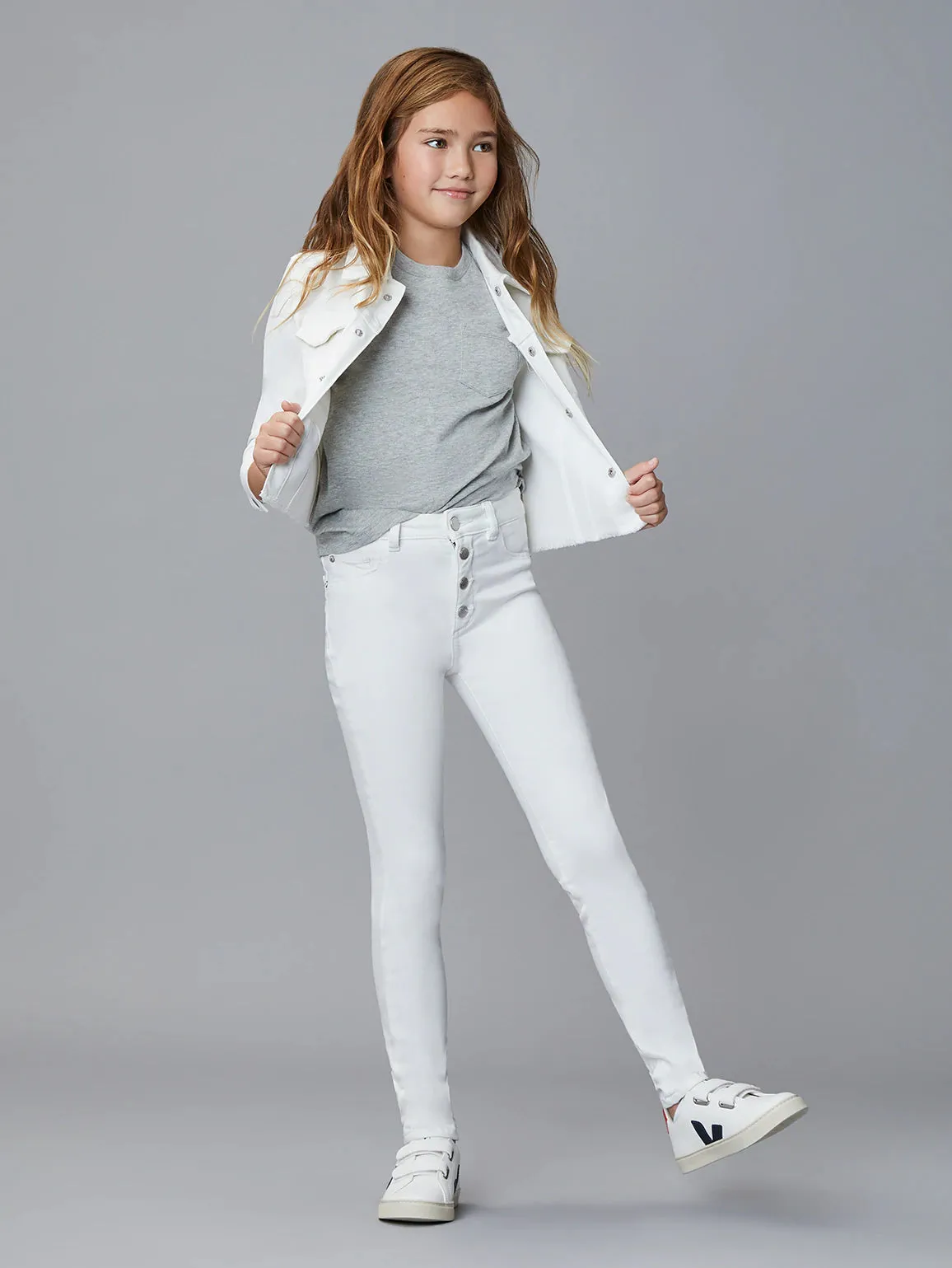 DL Chloe White Hi Rise Jeans