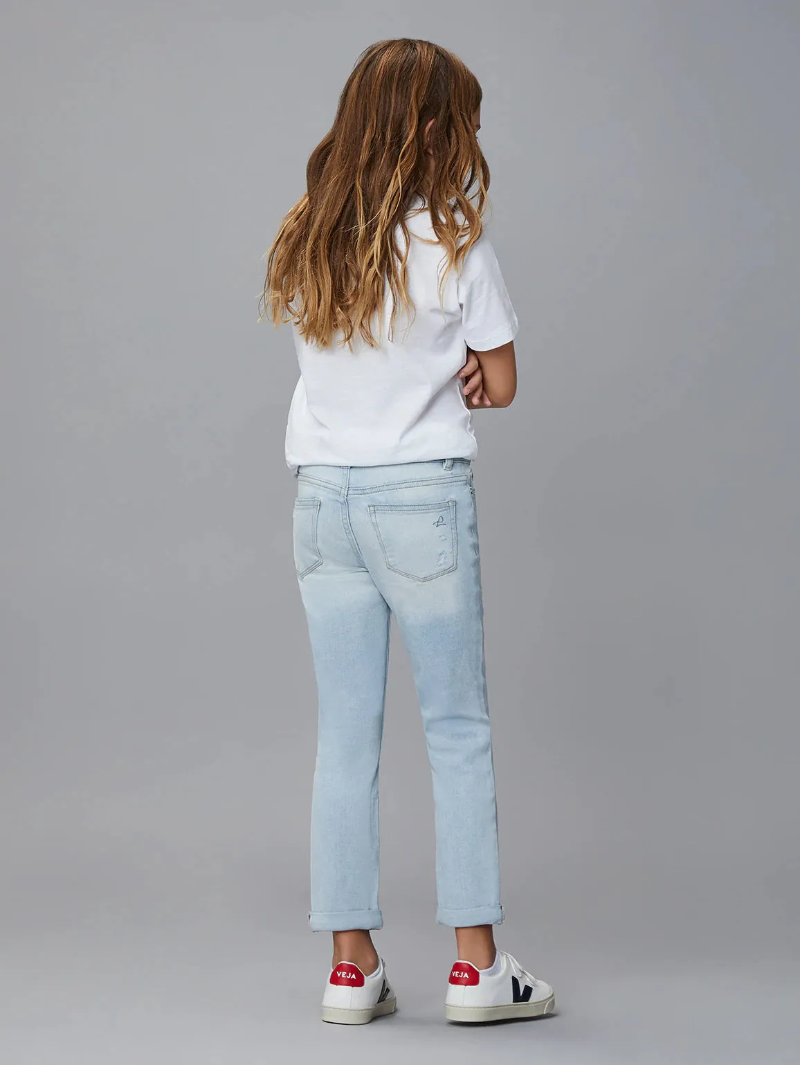 DL Harper Ross Distressed Straight Stretch Jeans