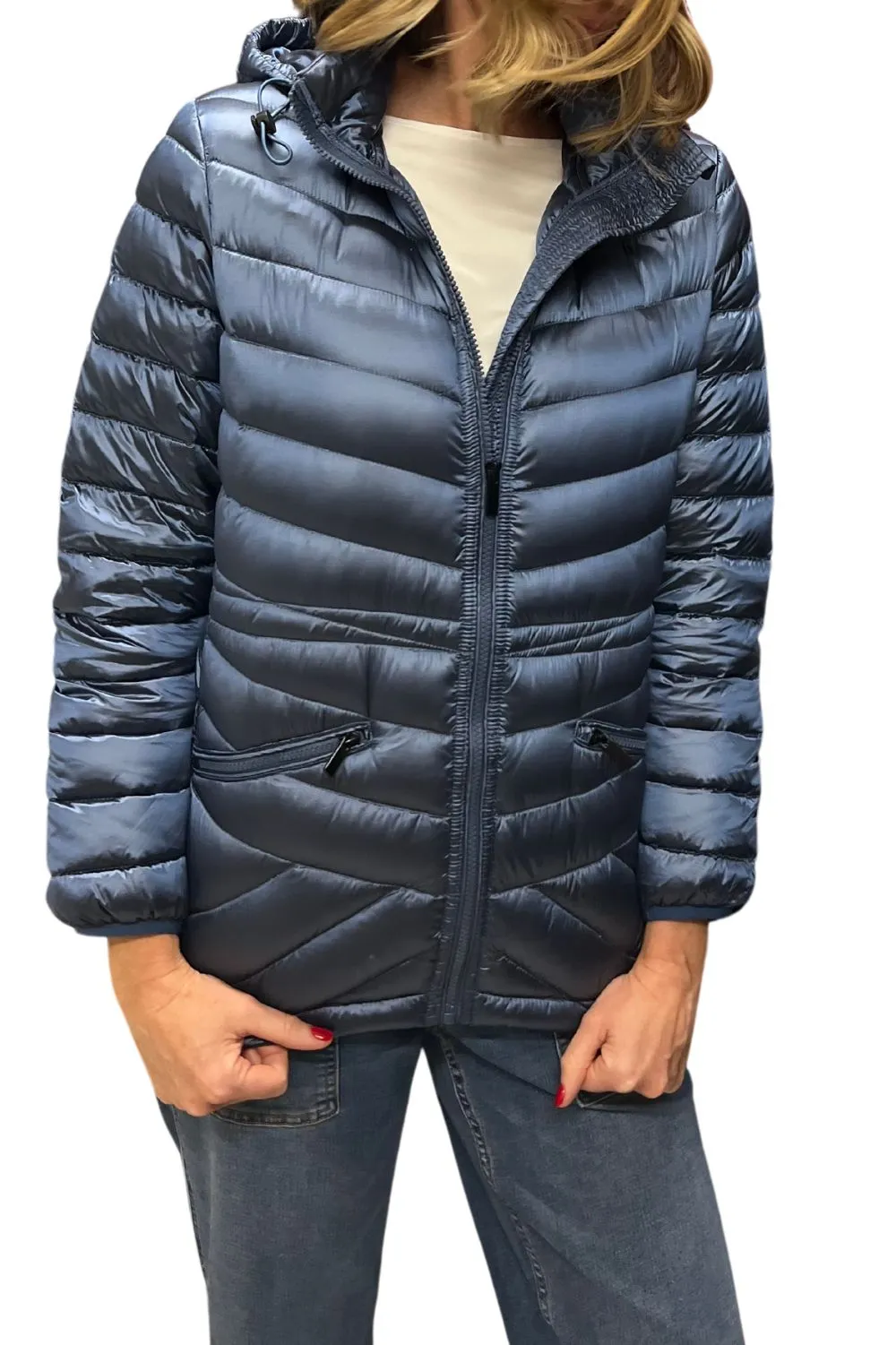 Down Filled Puffer Jacket | Azure