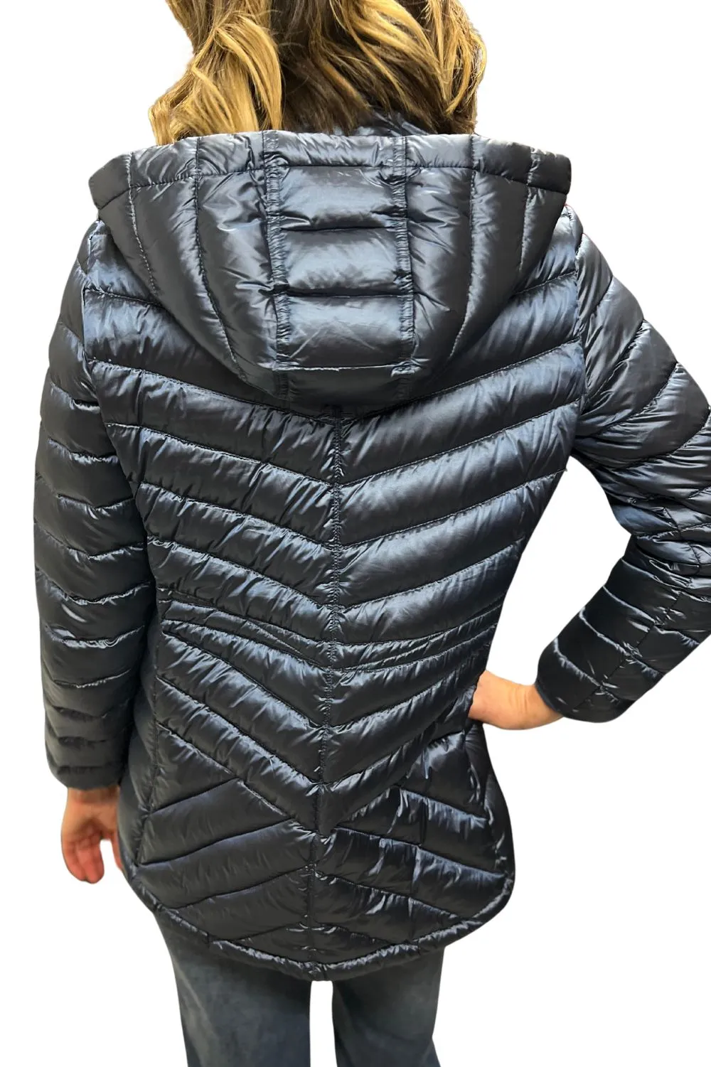 Down Filled Puffer Jacket | Azure