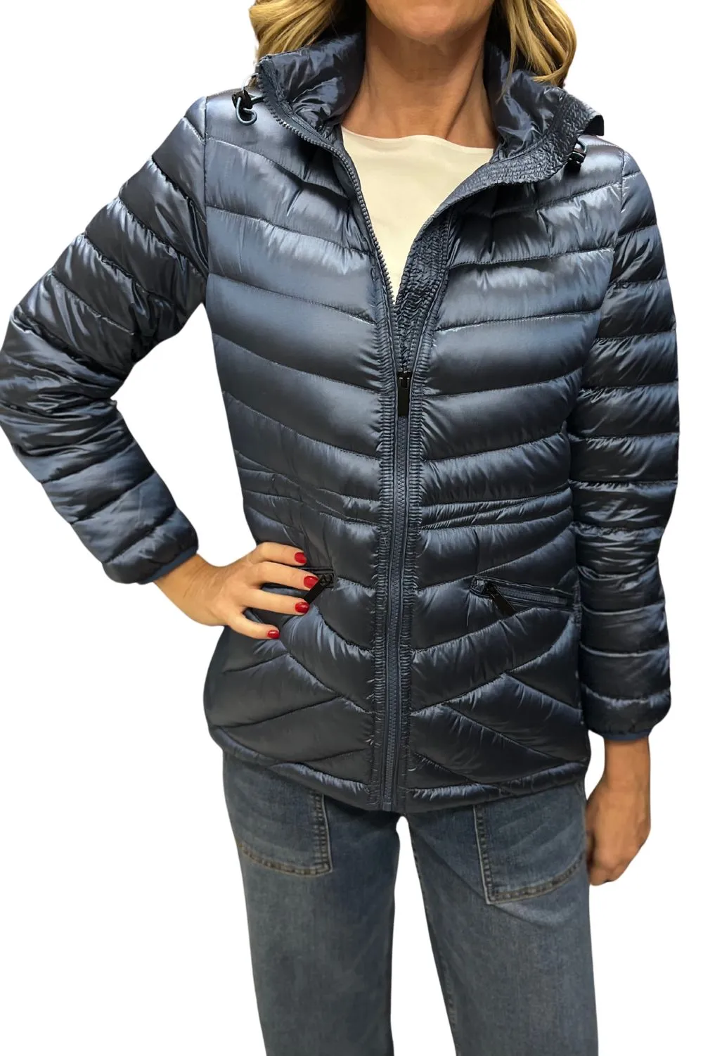 Down Filled Puffer Jacket | Azure