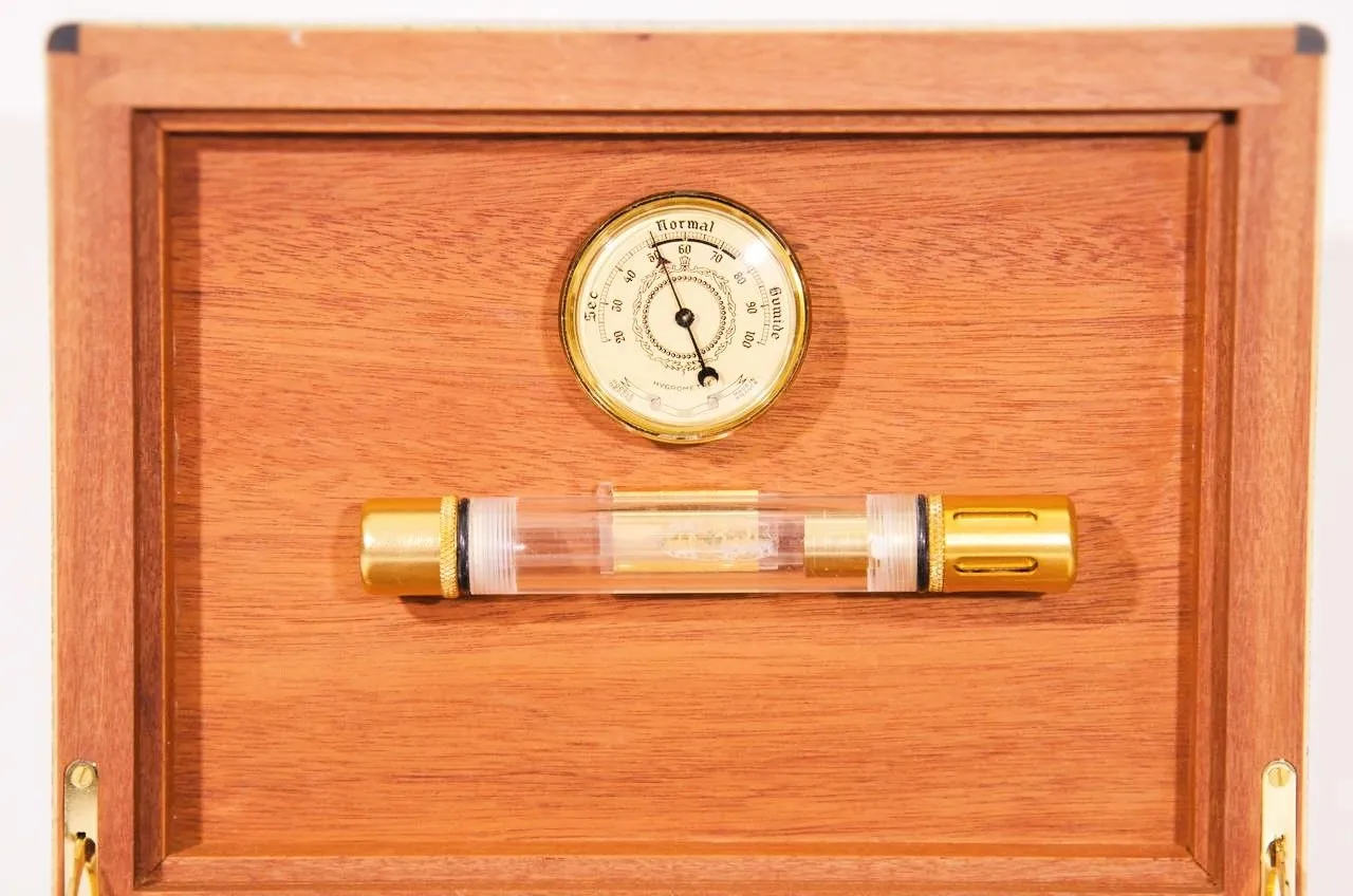 Eli Bleu and Jean Puiforcat Cigar Humidor with Hygrometer