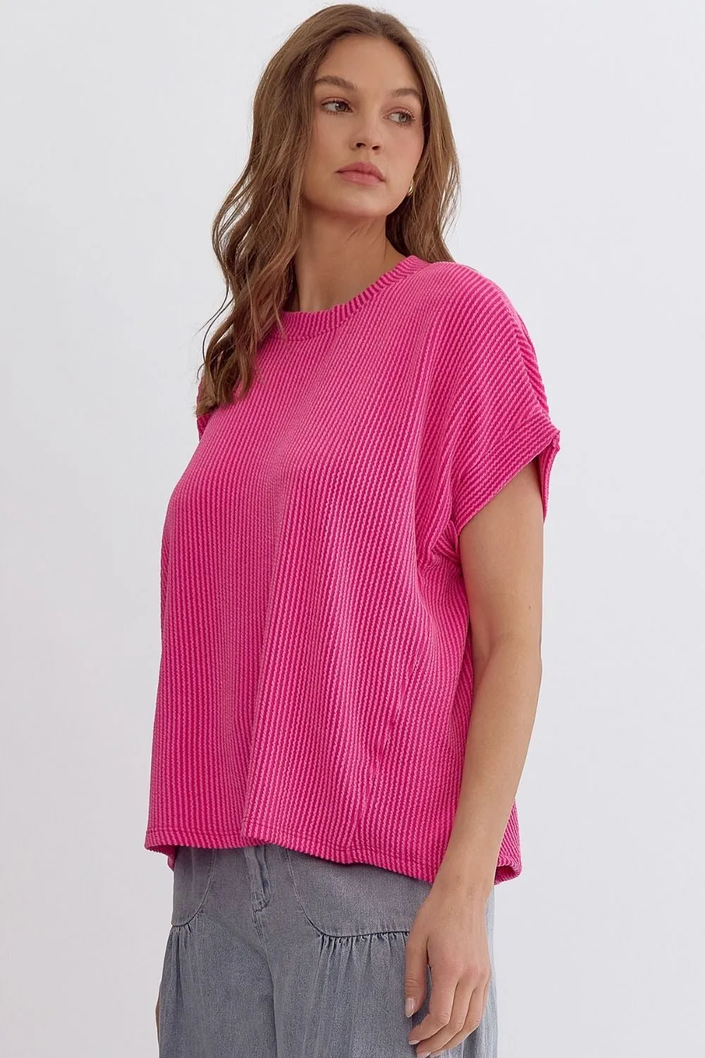 FINAL SALE - Oversized Ribbed Tees - 3 Colors!