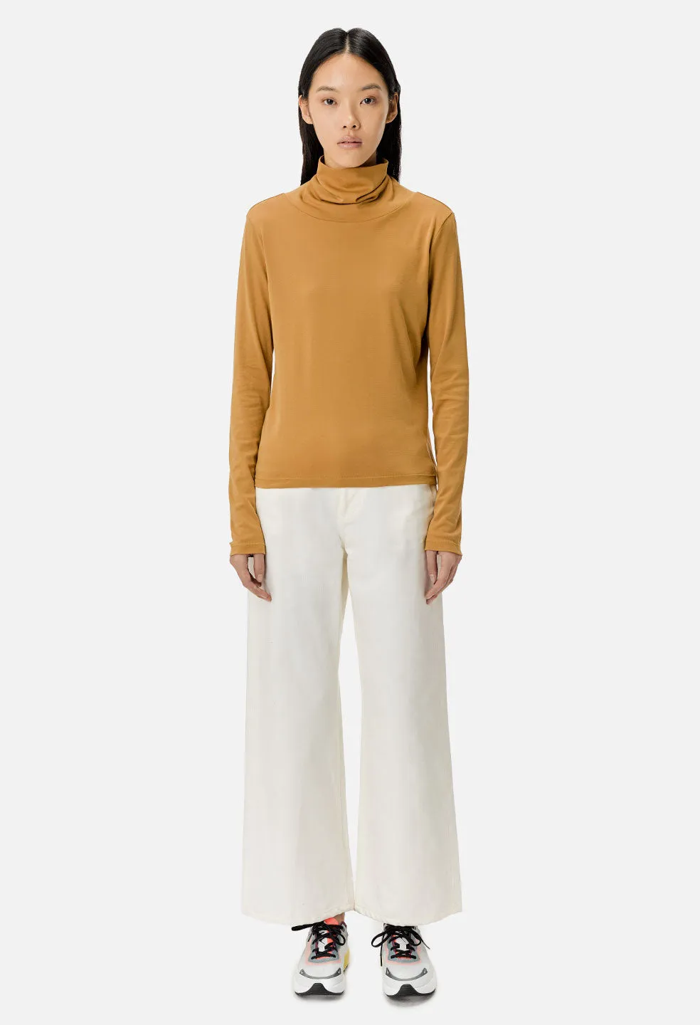 High Twist Cotton Turtleneck / Gold