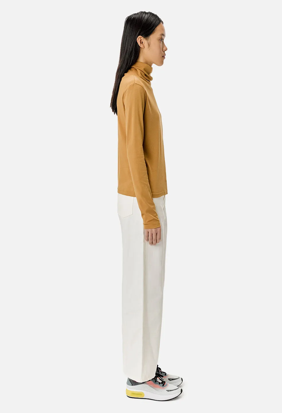 High Twist Cotton Turtleneck / Gold