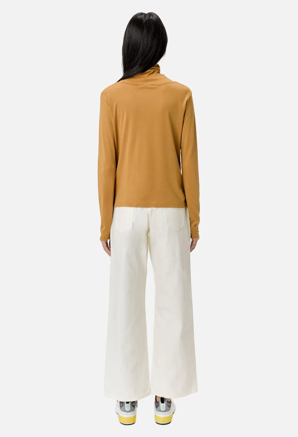 High Twist Cotton Turtleneck / Gold