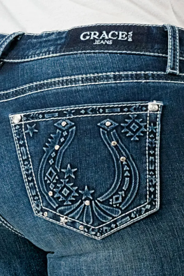 Horse Shoe 3D Mid Rise Bootcut