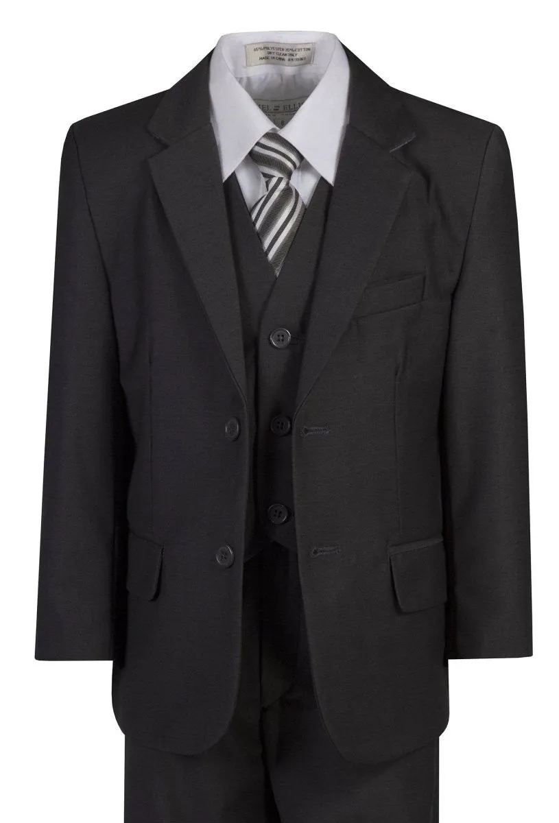 Husky Boys 6 Piece 2 Button Suit with Neck Tie and Pocket Square